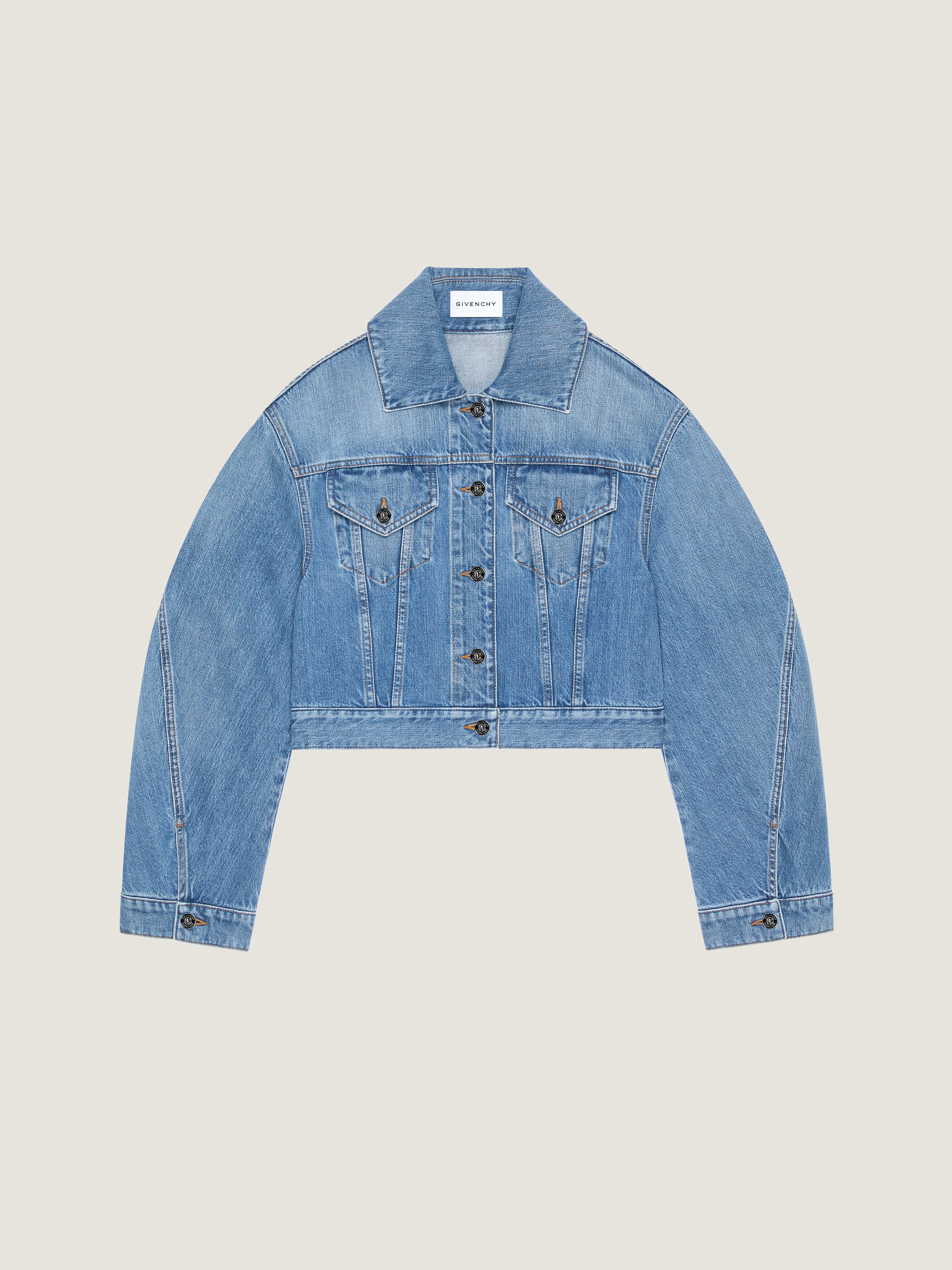 Jacket in washed denim